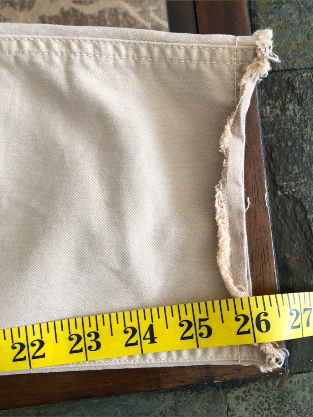 Nili Lotan Women’s Size 4 Slim Straight Jenna Pants Khaki Raw Hem Utility Twill - Picture 14 of 15